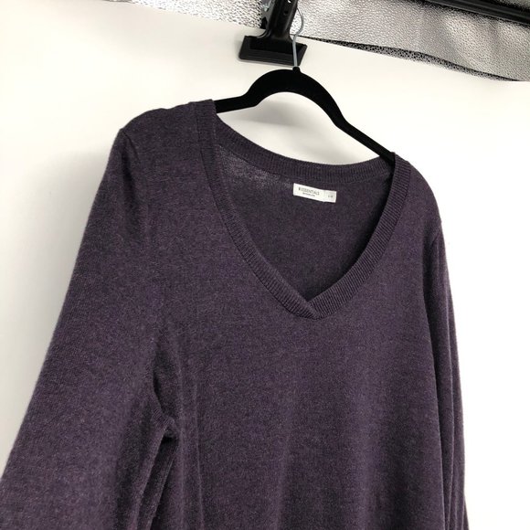 Reitman's R Essentials Purple Haze V Neck Long Sleeve T- Shirt L - Picture 13 of 16